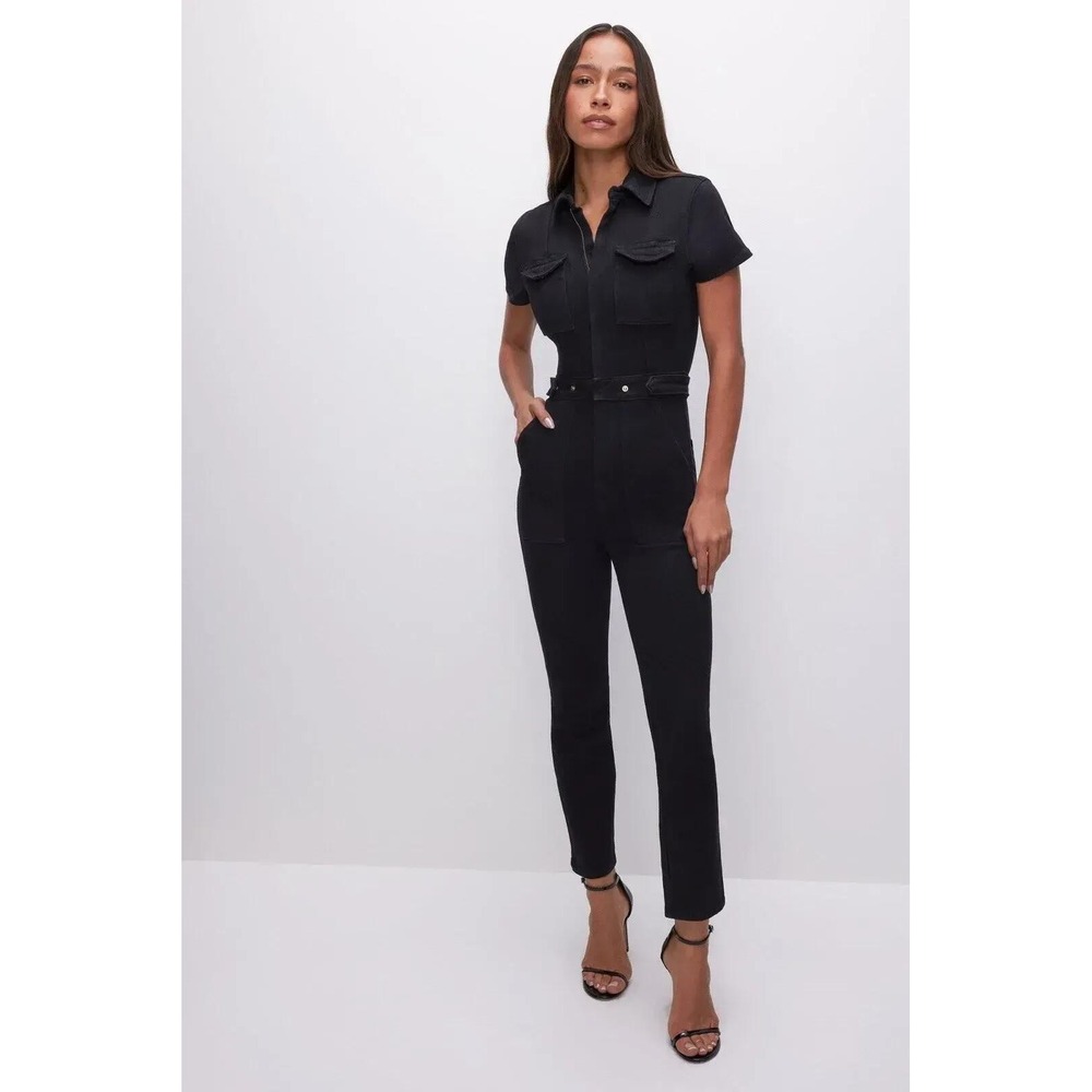 Good American NWT Fit for Success Women's Denim Jumpsuit Size Medium - MSRP $199